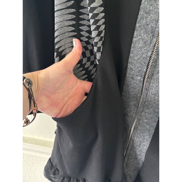 The Pyramid Collection Patchwork Boho Festival Tunic Length Zip Jacket M - Picture 14 of 14